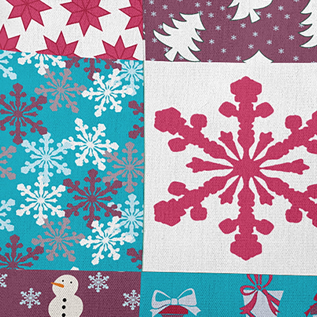 20" x 20" Simply Daisy Quilted Christmas Polyester Indoor/Outdoor Pillow, Turquoise Qty 1
