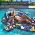thumbnail image 2 of Pool Floats Sunikko X 3 en 1 con toldo y portavasos para adultos, 2 of 6