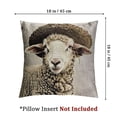 thumbnail image 4 of ARISTURING  set of 2 Throw Pillow Covers Watercolor Cute Farm Animal Sheep Wear Leopard Print Hat Design Cushion Case Farmhouse Decorative Square Pillowcase  ) 20x20in, 4 of 7