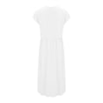 thumbnail image 4 of 2024 European And Solid Color Lace V Neck Sleeveless Loose And Linen Pocket Dress Women Dresses below The Knee Womens Long Dresses Ladies Maxi Dress Womens Dresses Dresses Casual Women Summer Dress, 4 of 7