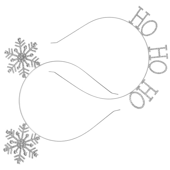 PBPBOX Glitter Snowflake Headdress Silver 2Pcs