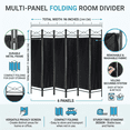 thumbnail image 4 of Legacy Decor Room Dividers Modern 6 Panels Privacy Screen Home Office Removable Fabric Metal Black, 4 of 7