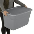 Sterilite Plastic 30 Gallon Tote Box Steel Set of 6