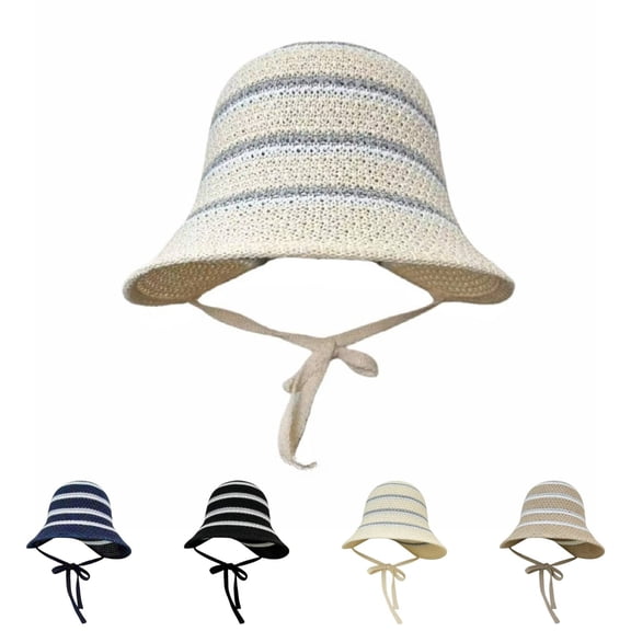 Straw Hat with Bow Only Moment Womens Beach Sun Straw Hat Blended Fabric Summer Beach Wide Brim Uv Protection Hats with Chin Strap Floppy Foldable Beige,One Size