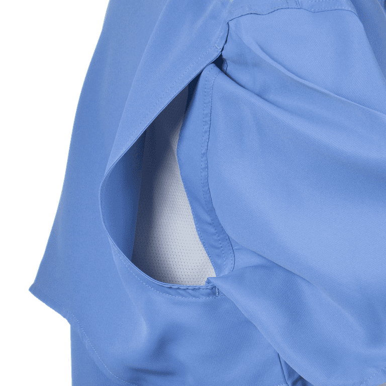 Realtree Mens Blue Wave Crest Short Sleeve Performance Fishing Shirt Medium