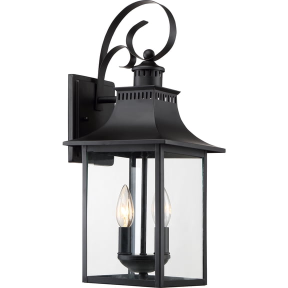 Quoizel CCR8408K Chancellor 19" 2-Light Outdoor Wall Lantern in Mystic Black