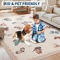 thumbnail image 3 of Memoryfield 9' x 12' Modern Butterfly Print Area Rug, Washable, Non-Slip, Low-Pile Carpet for Living Room, Bedroom, Apricot, 3 of 6
