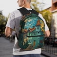 thumbnail image 6 of Easygdp Impressionist Village Sky Casual Laptop Backpack, Backpack for School, Travel, Business, 6 of 6