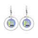 thumbnail image 1 of Soy de Bulgaria Los pendientes cuelgan del aro de la joyería del círculo de la gota Unbranded M, 1 of 3
