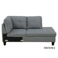 thumbnail image 5 of Hommoo Linen Living Room Furniture Sets, 4-Seat Couches and Sofa Set, L Shaped Couch Set Sectional Sofa Set for Home, Apartment, Dorm, Grey(No Ottoman), 5 of 7