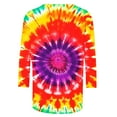 thumbnail image 4 of CYMMPU Spring Tops Round Neck Tunic Tops Summer Fashion Shirts Loose Fit Blouses for Women Dressy Casual Tie Dye 3/4 Sleeve Ombre T-Shirts Multicolor S, 4 of 5