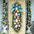 thumbnail image 6 of Nmdmisc Easter Bunny Door Cover Banner,71 x 35 Inch,Colorful Eggs Flowers Bunny Ears Wreath Design Backdrop,Spring Door Decoration Outdoor Indoor Party Wall Decor Photo Props for Home, 6 of 6