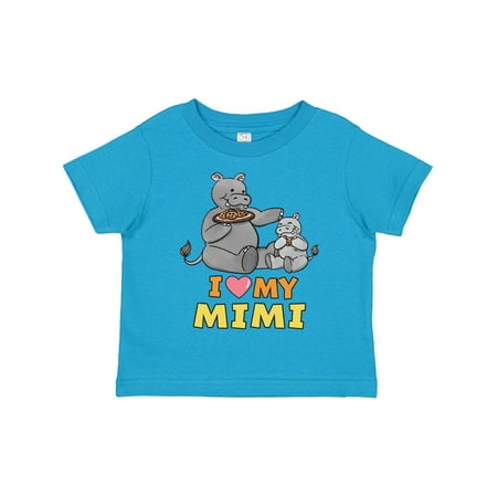 

Inktastic I Love My Mimi Hippos Gift Toddler Boy or Toddler Girl T-Shirt