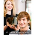 thumbnail image 4 of Hand Mirror Salon Barber Hairdressing Handheld Mirror with Handle(Square Black), 4 of 5