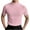 Pink, variant on Dovford Mens Mock Turtleneck Sweater Short Sleeve Solid Color T-Shirts Basic Slim Fit Knitted Pullover Tees