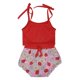 thumbnail image 1 of Gibobby Conjunto de ropa de bebé Conjunto de pantalones cortos estampados de dibujos animados sin mangas de color sólido para Niñas pequeña de 0 a 6 años(Rojo, 4Años), 1 of 4