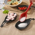 thumbnail image 6 of Soup Spoon Pad Easy to Clean Silicone Spoon Pad 2Pcs, Silicone Spoon Rest 7.8" X 3.44" Heat Kitchen Utensil Holder Spatula Rest for Counter Stove Top Black 2/3Pcs (2 Silicone Pads), 6 of 6