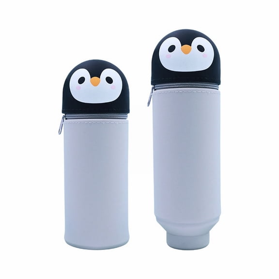 Solivara 2 In 1 Silicone Pencil Case With Animal Design For Home Desk Stationery (C,One Size)