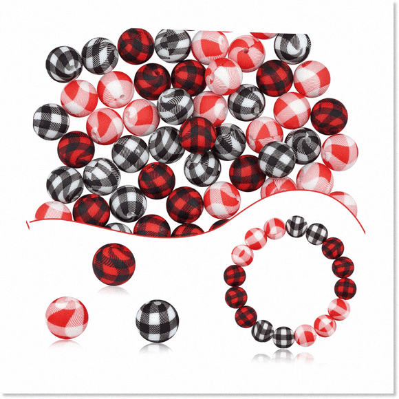 45pcs 15mm Silicone Round Beads Making Kit - Create Stunning Jewelry - Bulk Silicone Beads for Necklace, Garland, Bracelet - 3 Styles
