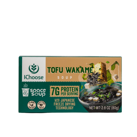Space Soup – Instant Soup, 20g Packets, 4-Pack, Plant-Based & Ready in Minutes (2.8 Oz / 80g (Box of 4), Tofu Wakame)