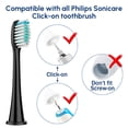 thumbnail image 6 of Aptoco Replacement Toothbrush Heads Compatible with Philips Sonicare, 12 Pcs Precision Clean Electric Toothbrush Replacement Heads Refill, Black, 6 of 7