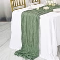 thumbnail image 3 of Camino de mesa de gasa 90x180CM Mantel de tela de queso grande Mantel de centro de mesa suave-Verde claro, 3 of 5