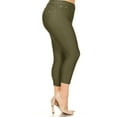 thumbnail image 2 of Women's Plus Size Capri Jeggings - Cotton Blend, 5-Pocket Skinny Pants (XL-XXXL, 2 of 5