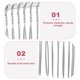 thumbnail image 3 of 3pcs 7.8cm 20 Teeth Fancy DIY Metal Wire Hair Clip Combs Bridal Wedding Veil Combs (Silver), 3 of 4
