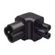 thumbnail image 4 of Enchufe de conversión de energía Durable IEC320 C6 a C5 reemplaza IEC C6 3 pines macho a C5 adaptador de accesorios hembra de 3 orificios, 4 of 9