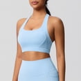 thumbnail image 7 of Sport Bras For Women Solid Color Full Coverage Support Bra Light Blue Size M, 7 of 7