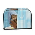 thumbnail image 2 of Haiem Funny Cat Taking a Bath Print Toaster Covers 2 Slice Wide Slot,Bread Dust Cover & Fingerprint Protection,Bread Machine Cover,Appliance Covers, 2 of 7
