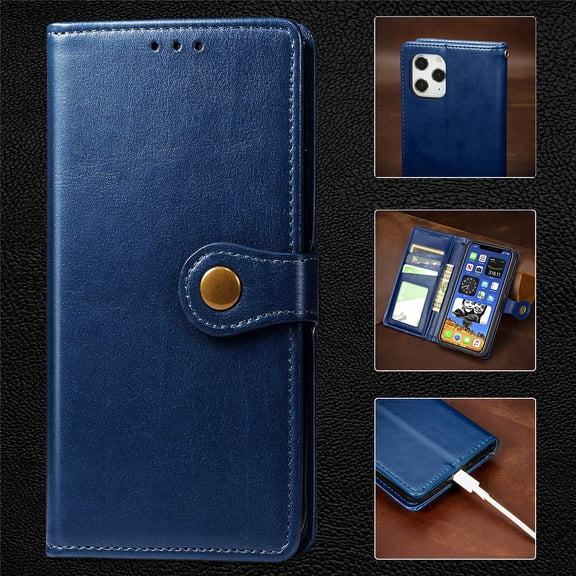 Mantto Wallet Case for iPhone 11 with Card Holder Slots, Folio Premium PU Leather Magnetic Flip Cover with Kickstand, Shockproof TPU Interior Case Compatible with Apple iPhone 11 6.1 inch, Blue