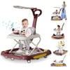 LuoLuo Baby Walker, Music and Lights Toddler Jumper, Foldable Baby Walkers for Boys Girls Babies 6-36 Months,Red