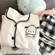 thumbnail image 2 of Sanrio-Pijama Kawaii Pochacco de franela para mujer, ropa de dormir de manga larga de terciopelo Coral grueso, traje de Casa Kawaii, abrigo de invierno cálido, 2 of 4