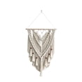 thumbnail image 1 of Macramé para colgar en la pared, decoración de pared Bohemia, detalles navideños, flecos de borlas con cuentas, elegante para sofá, guardería, dormito, 1 of 9