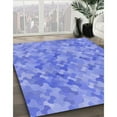 thumbnail image 2 of Ahgly Company Indoor Rectangle Patterned Blue Ribbon Blue Area Rugs, 6' x 9', 2 of 6