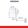 thumbnail image 2 of Espejo Rectangular Cuadrado Movible De Pared Bronces Fino 60040, 2 of 3