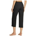 thumbnail image 4 of PMVFHDE Women High Waist Straight Leg Yoga Pants For Women Athletic Workout Crop Leggings 21 Inch Black，L, 4 of 6