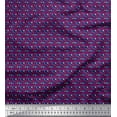 thumbnail image 1 of Soimoi Crepe Silk Fabric Sun,Leaves & Floral Small Fabric Prints by Yard 42 Inch Wide, 1 of 3