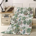 thumbnail image 4 of Fleece Blanket Summer Multi-meat Plants Blankets, Soft Cozy Warm Flannel Throw Blanket, Watercolor Botanical Blanket for Bed Couch Sofa,30x40In, 4 of 9