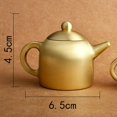 thumbnail image 7 of Chinese Style Brass Teapot Copper Kettle Statue Adornment Ornament Crafts Handmade Tea Pot for Furnishing Office Desktop Living Room Gift 6.5cmx4.5cm, 7 of 7