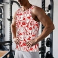 thumbnail image 5 of Pofeuu Gnome Merry Christmas Print Men's Workout Tank Tops Sleeveless Muscle Gym Shirt Quick Dry-3X-Large, 5 of 7