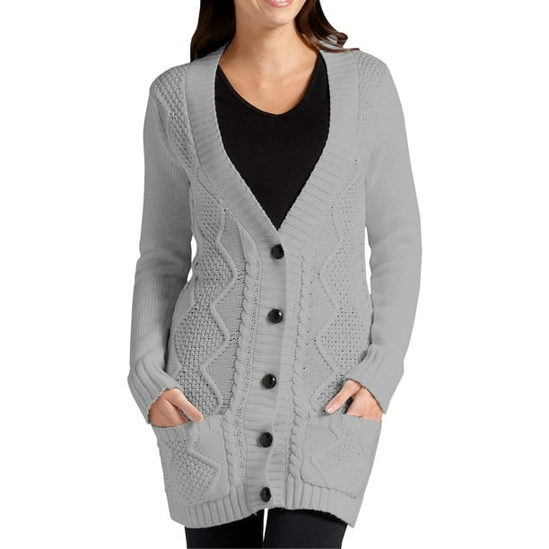 SySea - Womens Cardigan Sweaters Casual Pocket Buttons Knit Coats ...