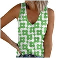 thumbnail image 1 of MIASHUI Womens Tank Tops Summer V Neck Button Casual Shirts Floral Print Blouse,Green,XXL, 1 of 4
