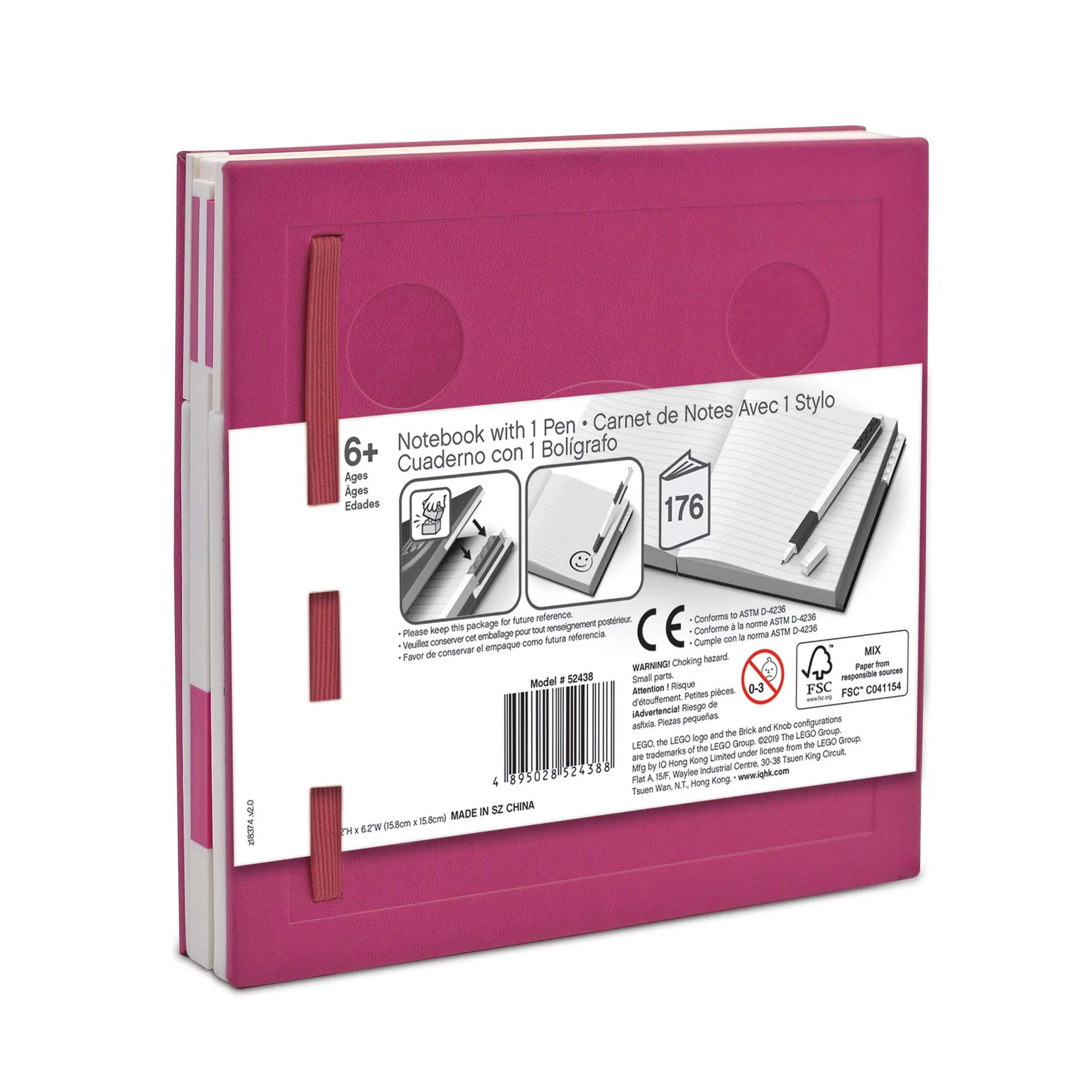 LEGO Stationery Locking Notebook with Gel Pen - Violet (52438)