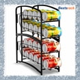 thumbnail image 1 of Bextsrack 2 PC Soda Organizer Stackable Can Storage Dispenser Rack-Black, 1 of 7