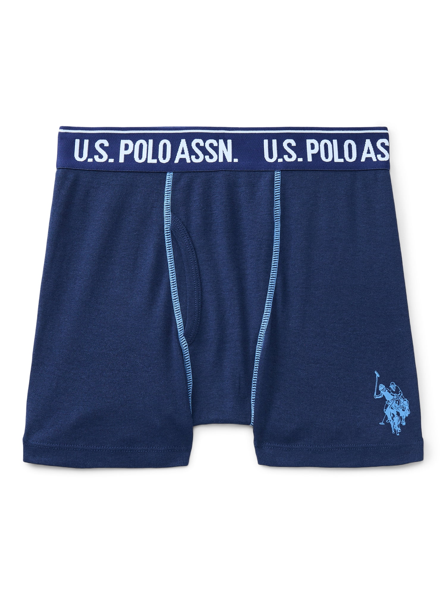 U.S. Polo Assn. Boys Tagless Boxer Briefs, 10-Pack, Sizes S-XXL