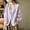 Light Violet, variant on Women’s Lightweight Cotton Linen Open Front Duster Cardigan, Loose Long Sleeve Beach Cover Up Outerwear Purple L