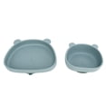 thumbnail image 2 of Toddler Suction Plates, Silicone Suction Bowl Soft Fall  Panda Shape  For Dishwasher For Kitchen Grey Blue Bowl And Plate, 2 of 8