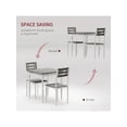 thumbnail image 4 of 2-person home dining mesa set 3-piece set con spiral mesa legs para small kitchens y apartments, 4 of 6